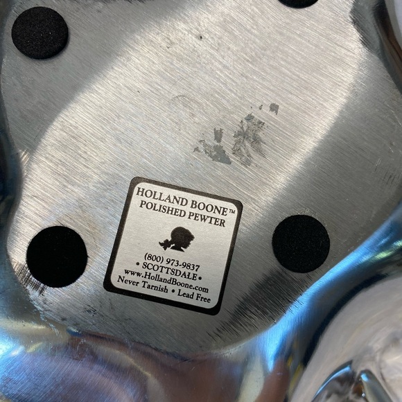 Holland Boone Polished Pewter Leaf Shaped Bowl - Picture 5 of 5